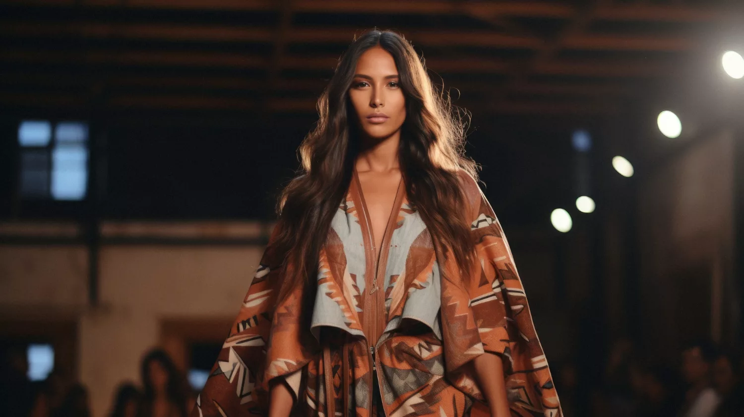 High-fashion runway show featuring top supermodels, representing the highest paid models in the world ranking.